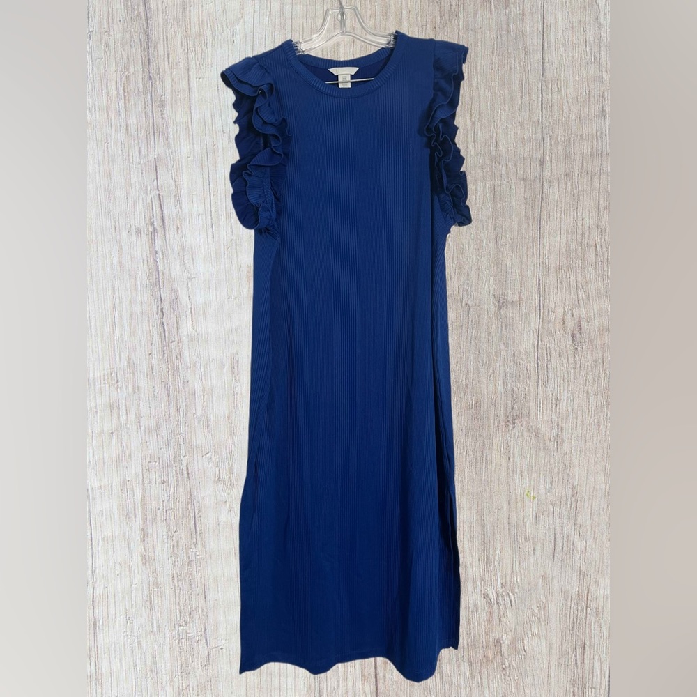 H&M Blue Ruffle Dress